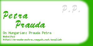 petra prauda business card